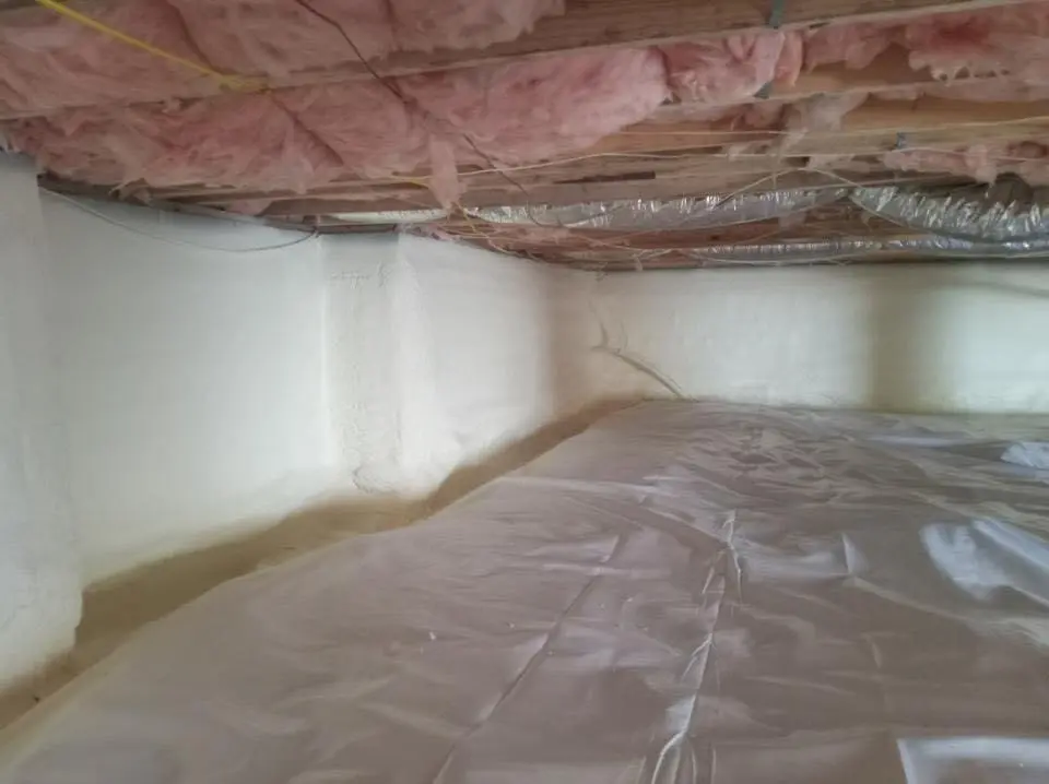 Crawl space encapsulation with closed-cell spray foam for Attic Insulation in Lynden